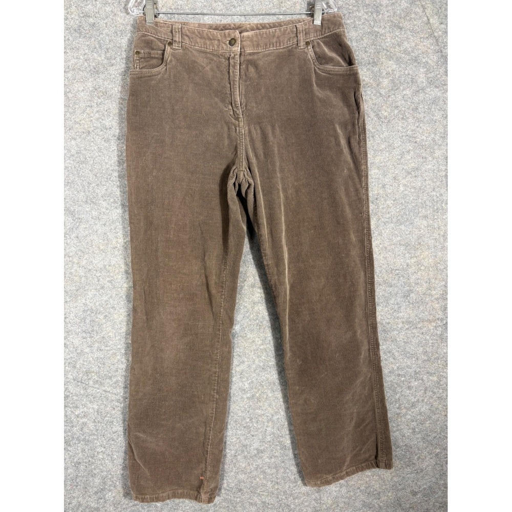 Woolrich Womens Corduroy Pants Brown Size 12‎ Straight Leg Cotton Blend